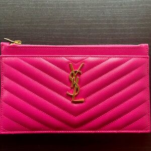 Brand new with tags YSL hot pink wallet